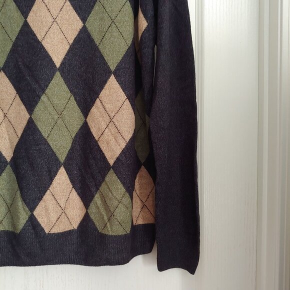 Dockers Argyle Soft Old Money Country Club Grandpa Core Pullover Sweater LT - Picture 5 of 7